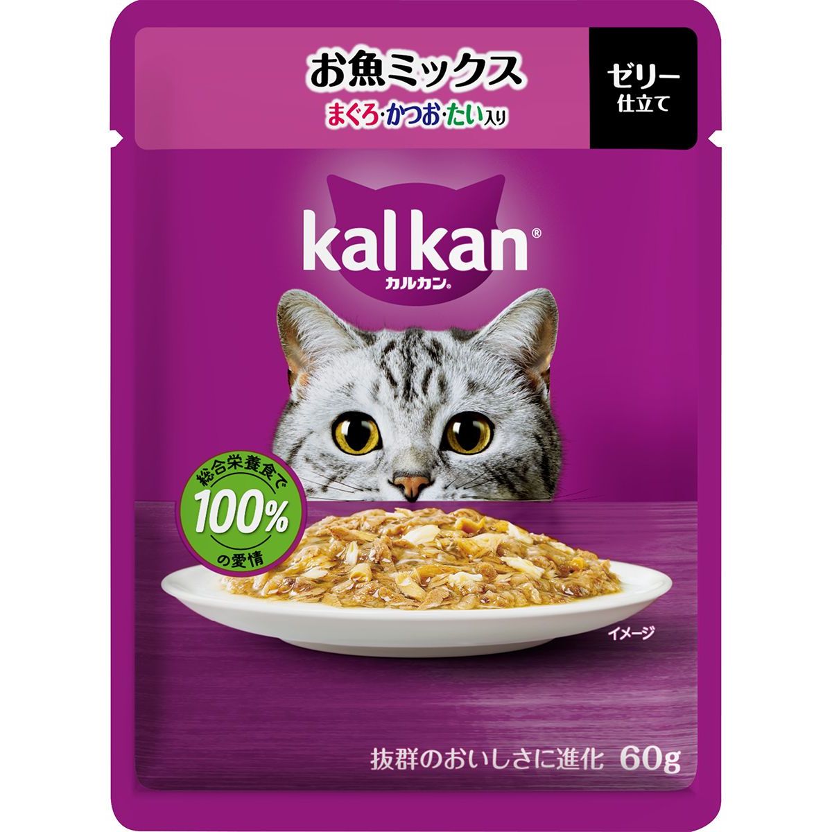 マースジャパンリミテッド カルカンパウチ お魚ミックス まぐろ・かつお・たい入り 60g×120