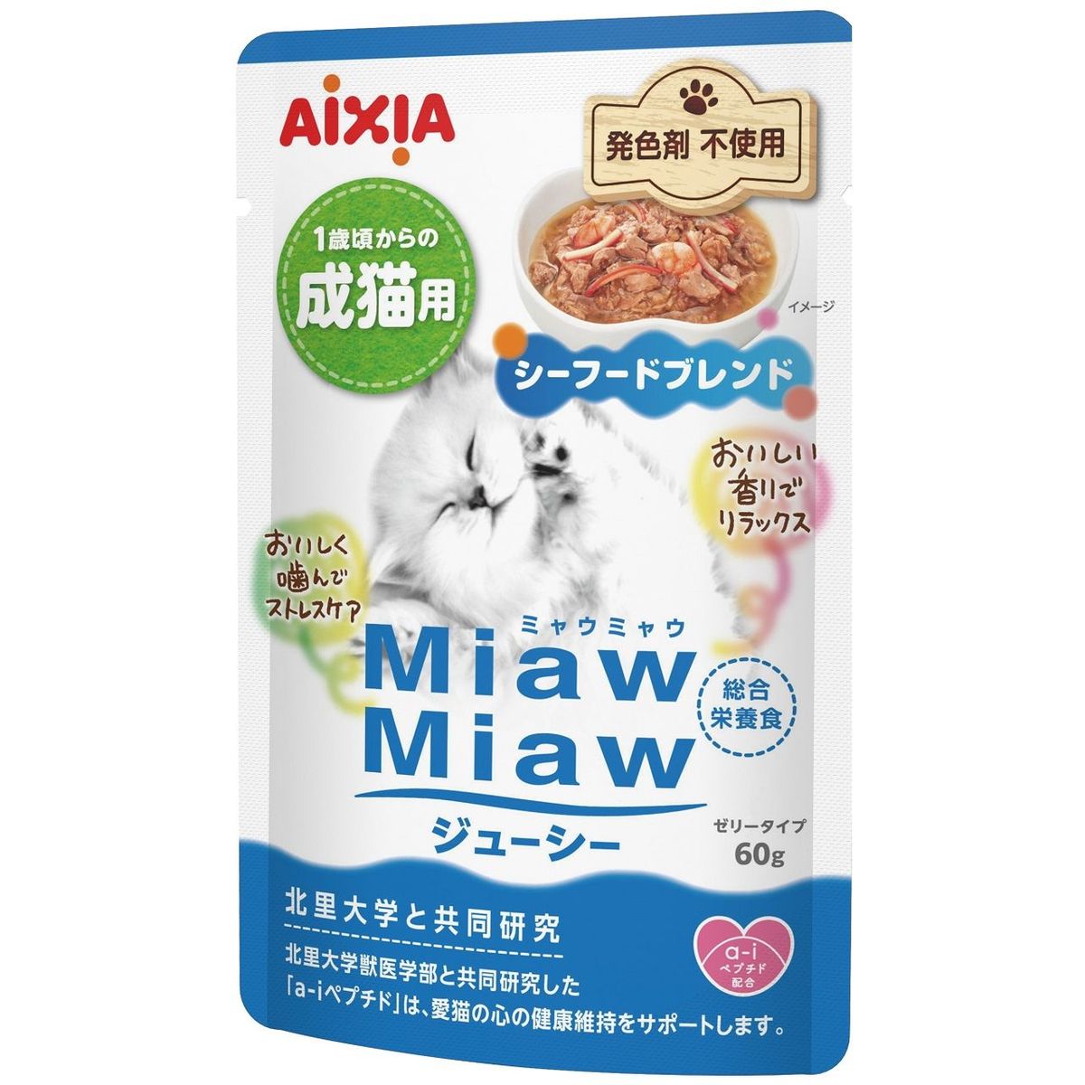 アイシア MiawMiawジューシー シーフードブレンド 60g&times;120｜ひかりTVショッピング　店