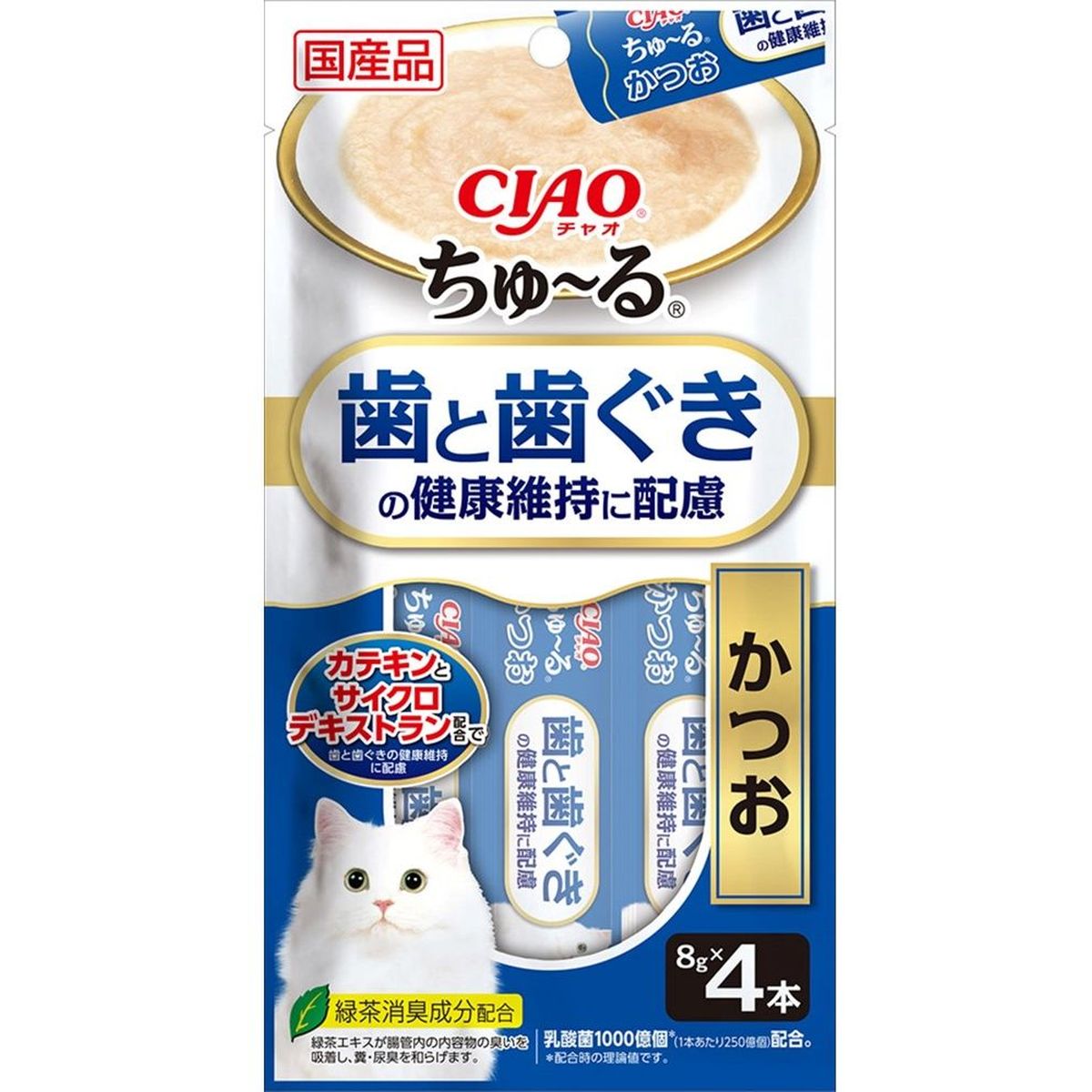 いなばペットフード CIAO ちゅ~る 歯と歯ぐきの健康維持に配慮 かつお 8g×4袋×48