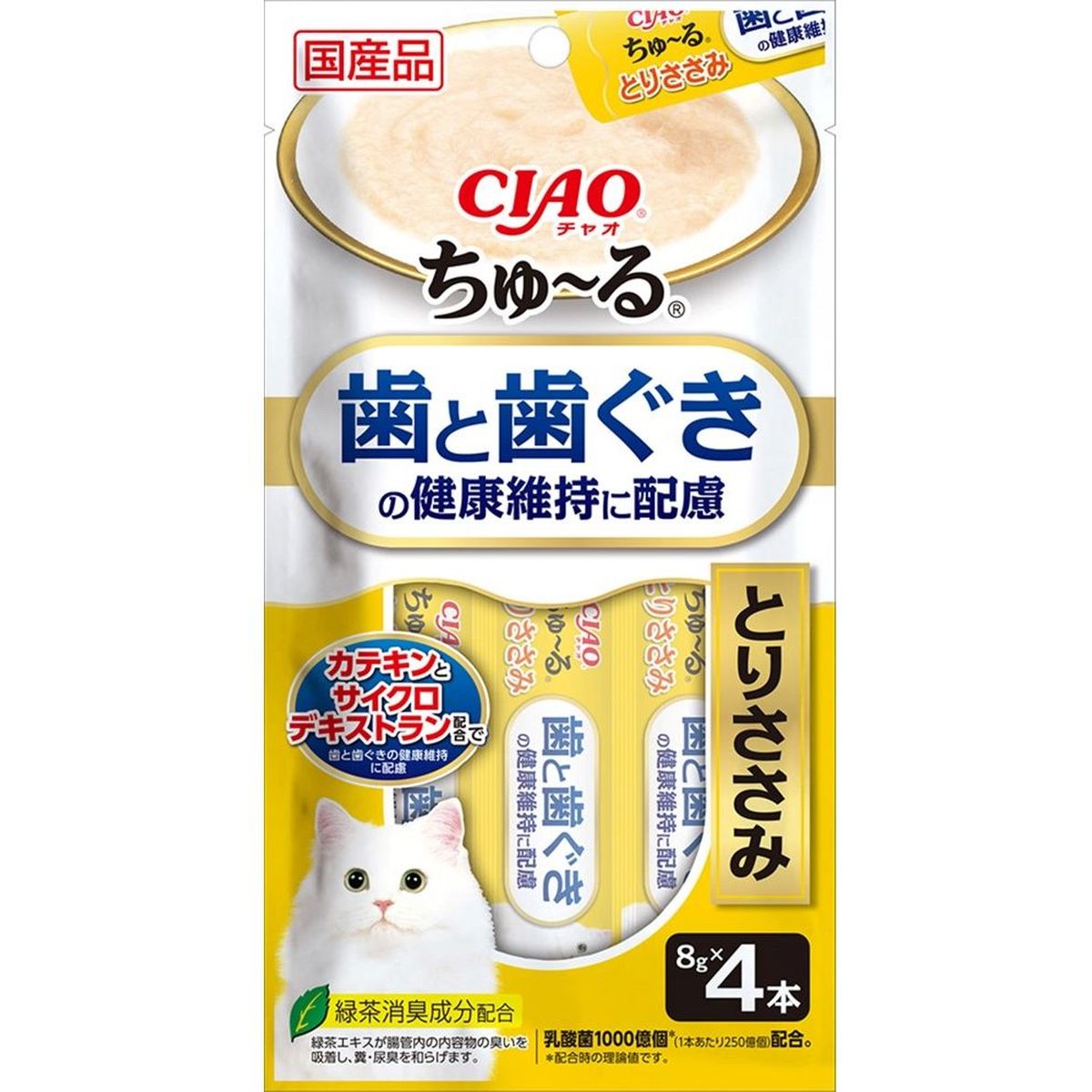 いなばペットフード CIAO ちゅ~る 歯と歯ぐきの健康維持に配慮 とりささみ 8g×4袋×48
