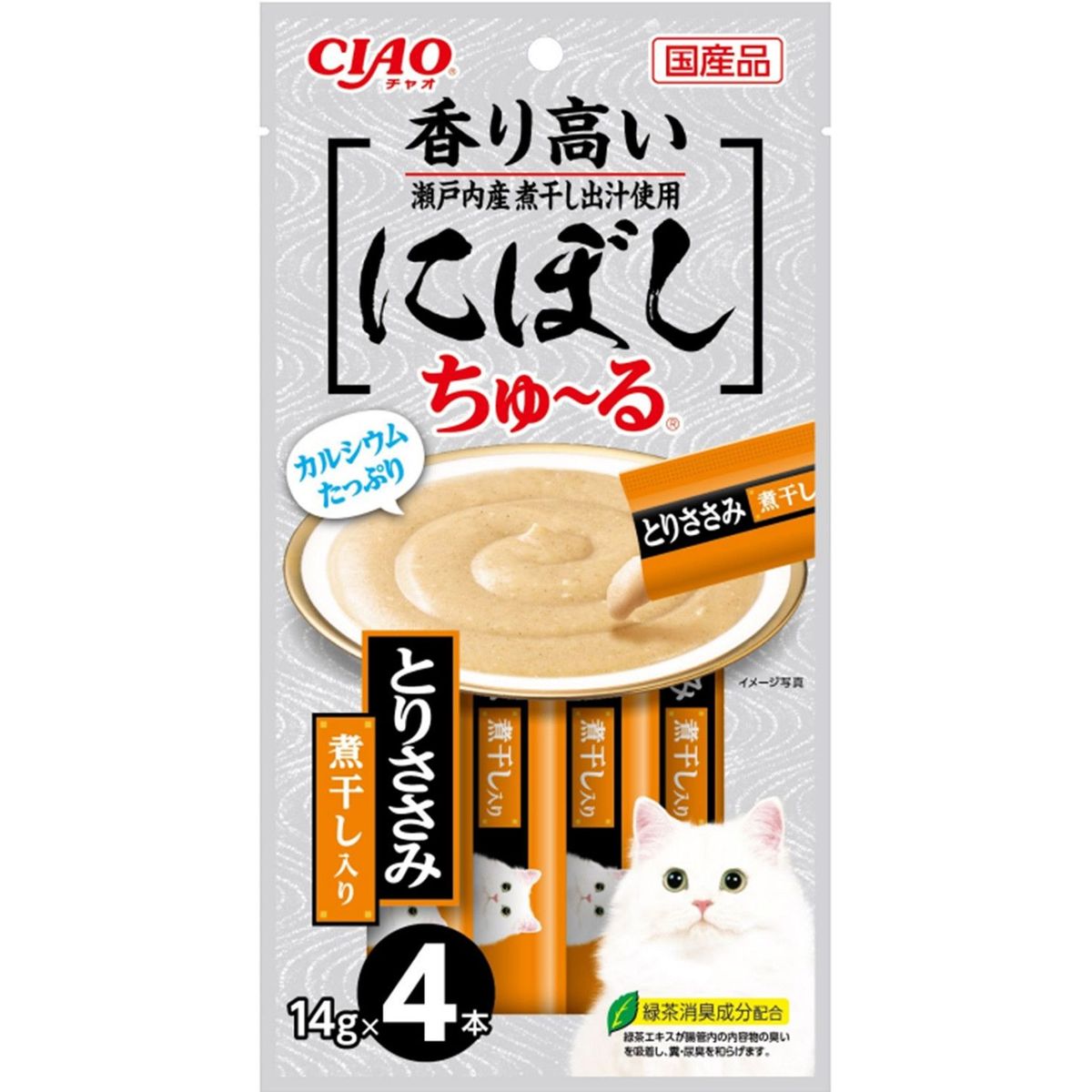 いなばペットフード CIAO にぼしちゅーる とりささみ 煮干入り 14g×4P×48