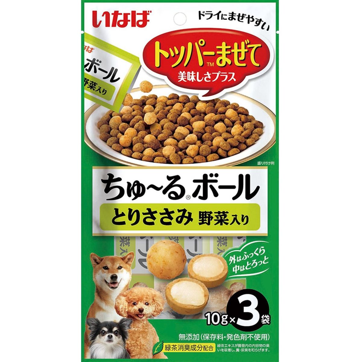 いなばペットフード ちゅ~るボール とりささみ 野菜入り 10g×3袋×48