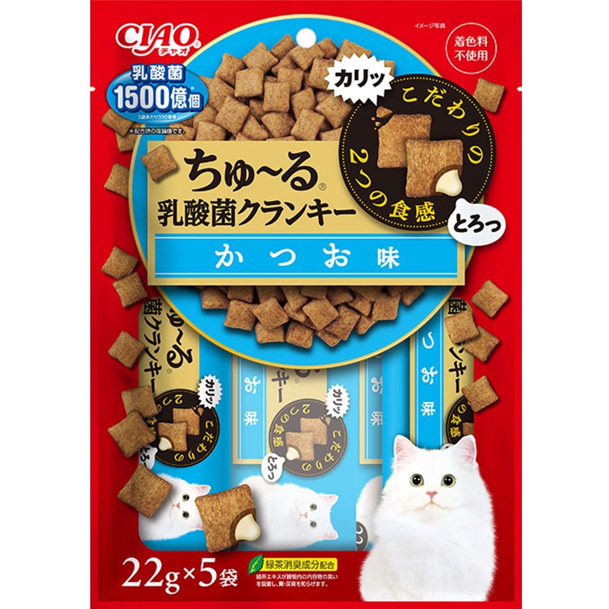 いなばペットフード CIAO すごい乳酸菌クランキー かつお味 22g×5P×48