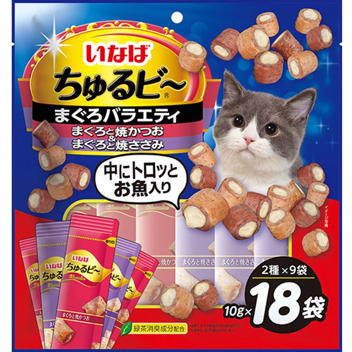 いなばペットフード いなば ちゅるビー まぐろバラエティ 18P×16