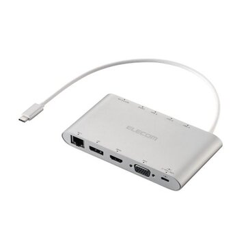 エレコム Type-Cドッキングステーション/USB PD対応/シルバー DST-C28SV