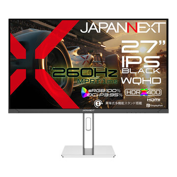 JAPANNEXT 27型/2560×1440/HDMI、DP JN-IPSB27G260Q-HSP