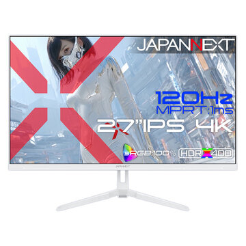 JAPANNEXT ゲーミングディスプレイ 27型/3840&times;2160/ホワイト JN-i27G120U2-W｜ひかりTVショッピング　店