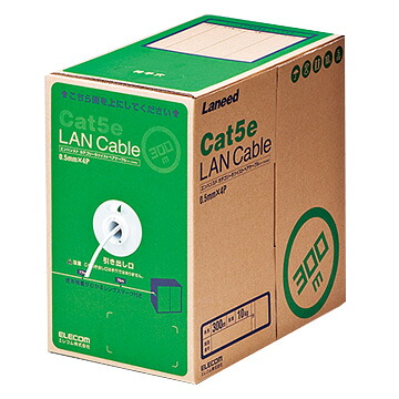 エレコム RoHS対応LANケーブル/CAT5E/300m/ホワイト LD-CT2/WH300/RS｜ひかりTVショッピング　店