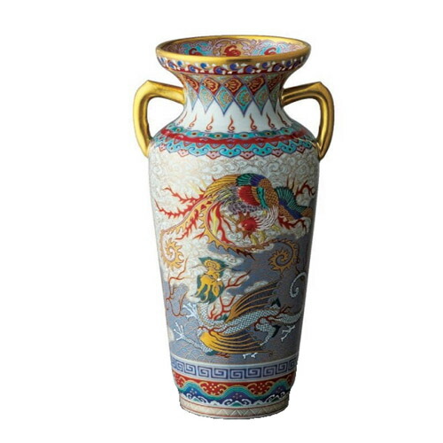 楽天市場】宮内庁御用達 名門 有田焼 陶磁器 香蘭社 『染付桐鳳凰花瓶