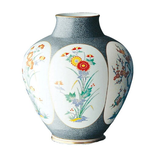 宮内庁御用達 香蘭社 日本製 有田焼 梅菊牡丹 花瓶 花生 31cm ( 木箱入 ) 御祝 結婚祝 出産祝 新築祝 結婚内祝 出産内祝 新築内祝 各種内祝 快気祝 粗品 景品 記念品 歳祝