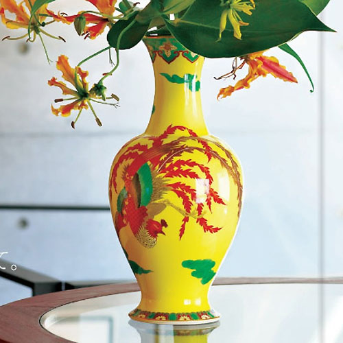 楽天市場】宮内庁御用達 名門 有田焼 陶磁器 香蘭社 『染付桐鳳凰花瓶