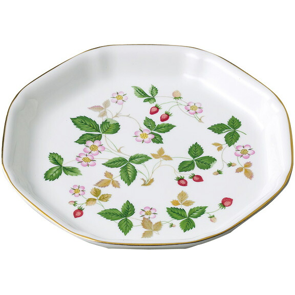 ウェッジウッド ( Wedgwood ) ワイルドストロベリー オクタゴナルディッシュＬ [ブランドロゴ入りギフトＢＯＸ] 人気 ギフト 御祝 結婚祝 出産祝 新築祝 結婚内祝 出産内祝 新築内祝 粗品 景品 記念品 歳祝