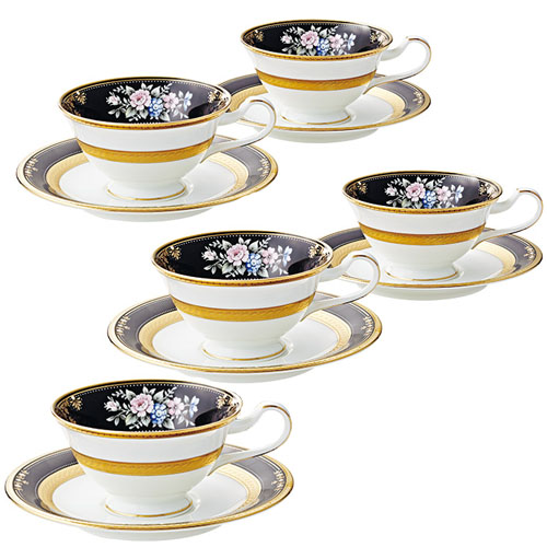 ノリ竹 ( NORITAKE ) 日本製 \u003cBR\u003eイブニングマジェスティ \u003cBR\u003e紅茶・珈琲優勝杯＆平円盤 ５客仕掛ける \u003cBR\u003e220ml [ブランド名ロゴタイプ入り口・入口差し上げ物ＢＯＸ] \u003cBR\u003e一般受け 差し上げ物 御祝 一緒になる祝 生み出すこと祝 営造祝 一緒になる内祝 生み出すこと内祝 営造内祝 粗品 割り増し金 不死化品 歳祝