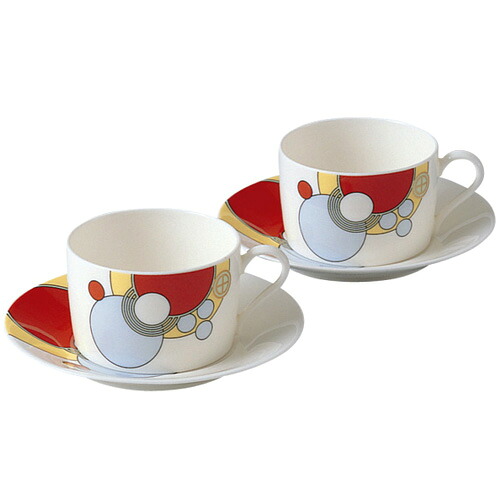 ノリタケ ( NORITAKE ) 世界的建築家 フランク・ロイド・ライト デザイン フランクロイドライト インペリアル ティー・コーヒーカップ＆ソーサーペア 185ml [フランクロイドライト専用ＢＯＸ] 人気 ギフト 御祝 結婚祝 新築祝 結婚内祝 新築内祝 記念品