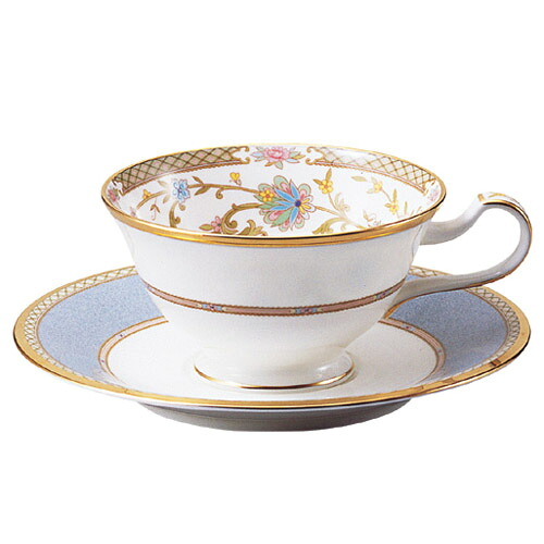 ノリタケ ( NORITAKE ) 日本製 ヨシノ ティー・コーヒーカップ＆ソーサー 230ml ( グレー ) [ブランドロゴ入りギフトＢＯＸ] 人気 ギフト 御祝 結婚祝 出産祝 新築祝 結婚内祝 出産内祝 新築内祝 粗品 景品 記念品 歳祝｜ヒキタギフトセンター