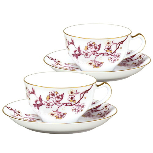 皇室御用達 大倉陶園 日本製 桜シリーズ 祝い桜 コーヒーカップ＆ソーサーペア 235ml [ブランドロゴ入りギフトＢＯＸ] 人気 ギフト 御祝 結婚祝 出産祝 新築祝 結婚内祝 出産内祝 新築内祝 各種内祝 快気祝 粗品 景品 記念品 歳祝