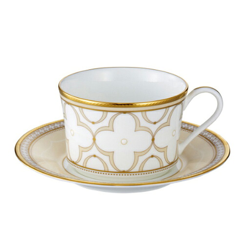 ノリタケ ( NORITAKE ) トレフォリオゴールド ティー・コーヒーカップ＆ソーサー 245ml [ブランドロゴ入りギフトＢＯＸ] 人気 ギフト 御祝 結婚祝 出産祝 新築祝 結婚内祝 出産内祝 新築内祝 各種内祝 快気祝 粗品 景品 記念品 歳祝