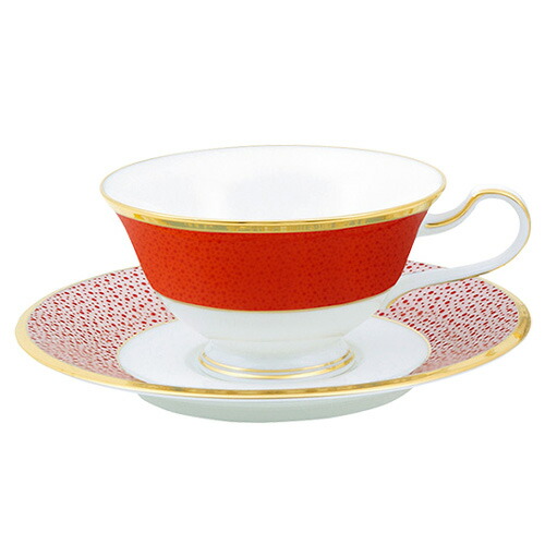 超目玉 ノリタケ NORITAKE 日本製 朱小紋 ティー コーヒーカップ