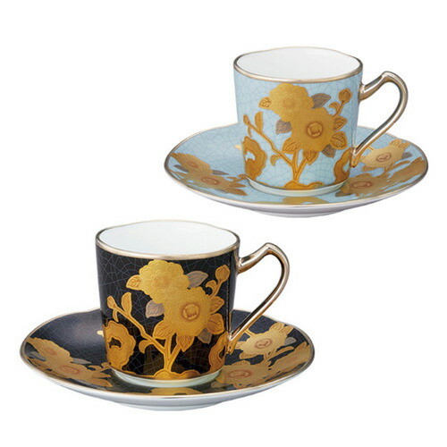 ノリ竹 ( NORITAKE ) 日本製 \u003cBR\u003eオマージュコレクション 黒絵ローズ文 ＆ 淡青絵ローズ文 \u003cBR\u003eデミタスコーヒーカップ＆ソーサーペア \u003cBR\u003e85ml [ブランド名ロゴタイプ入り口・入口差し上げ物ＢＯＸ] \u003cBR\u003e一般受け 差し上げ物 御祝 一緒になる祝 生み出すこと祝 営造祝 一緒になる内祝 生み出すこと内祝 営造内祝 割り増し金 不死化品 歳祝