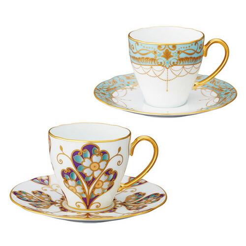 ノリ竹 ( NORITAKE ) 日本製 \u003cBR\u003eオマージュコレクション 雲母金彩花文 ＆ 藍白絵唐草文 \u003cBR\u003e珈琲優勝杯＆ソーサーペア 160ml \u003cBR\u003e[ブランド名ロゴタイプ入り口・入口差し上げ物ＢＯＸ] \u003cBR\u003e一般受け 差し上げ物 御祝 一緒になる祝 生み出すこと祝 営造祝 一緒になる内祝 生み出すこと内祝 営造内祝 不死化品 歳祝