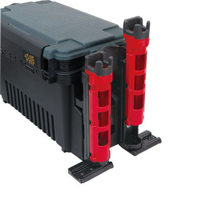 fishing tackle box with rod holders