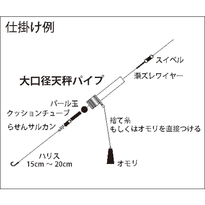 楽天市場 ガルツ 大口径天秤パイプ 底物釣り用 Gartz Ooguchikei Tenbin Pipe メール便3個までok 釣り具 フィッシング 仕掛け 底物 石鯛 磯 通販 彦星フィッシング