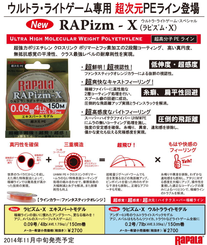 楽天市場 ラパラ ラピズムx エキスパートモデル 150m 0 09号rapara Papizm X Expert Modelフィッシング 釣り具 Pe ラインアジ メバル メッキ 五目 ライトゲーム 3個までメール便ok 彦星フィッシング