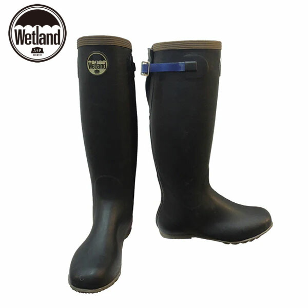 ウェットランド メンズ 男性用 レインブーツ 折りたたみ長靴 ブルー Wetland コンパクト 収納袋付 A&F WET08940001021