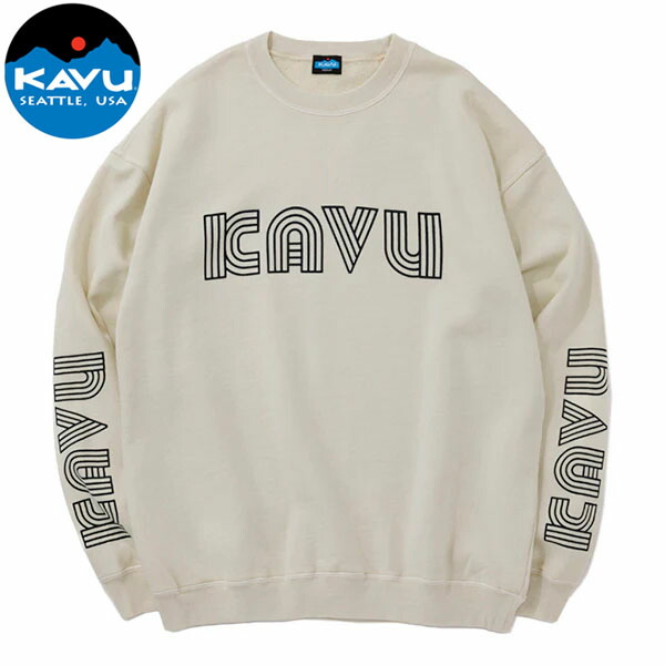 カブー KAVU メンズ スウェット ツイストロゴスウェット イエロー プルオーバースウェット 着心地 生地感 KAV19822322056