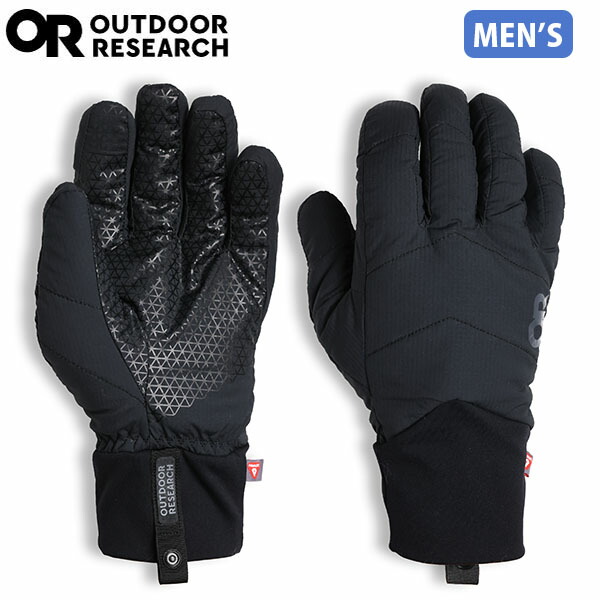 アウトドアリサーチ OUTDOOR RESEARCH メンズ 手袋 ストウ エアロジェル グローブ ブラック アウトドア OR19846394001 7,468円