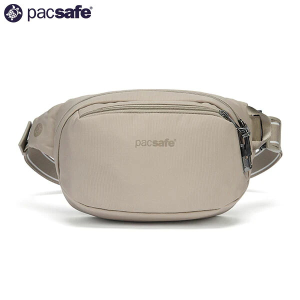 パックセーフ PacSafe V ヒップパック ベージュ ボディバッグ セキュリティポーチ スリングバッグ RFID スキミング防止 盗難防止 海外旅行 トラベル 防犯 PAC12970324237000｜ハイカム　店