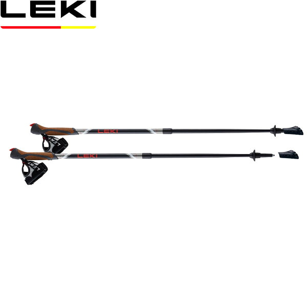 LEKI レキ トレッキングポール スピンショート 190ブラック 2本組 ノルディックウォーキングポール 杖 CARAVAN キャラバン 1300438 LEK1300438190