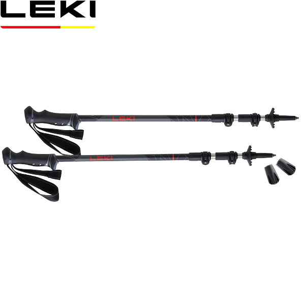 LEKI レキ トレッキングポール ジャーニーライト 220レッド 2本組 杖 CARAVAN キャラバン 1300450 LEK1300450220