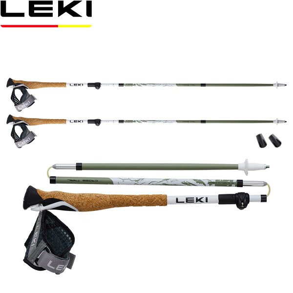 レキ LEKI ノルディックウォーキングポール クロストレイル FX Superlite 572セージグリーン 2本組 折りたたみ式 CARAVAN キャラバン 1300529 LEK1300529572