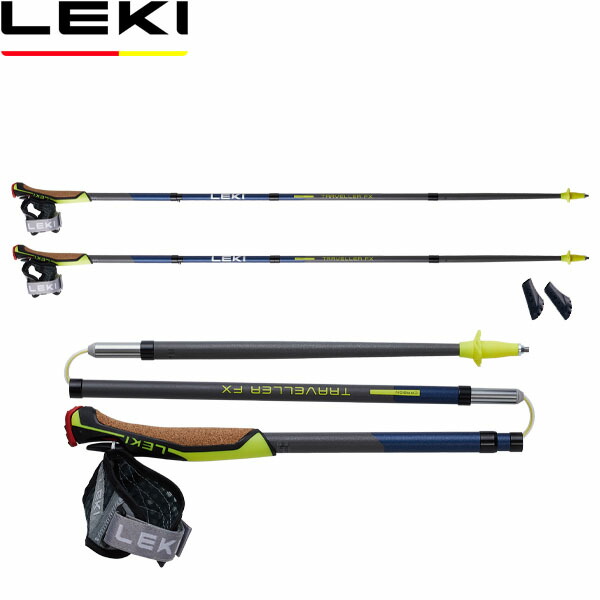 レキ LEKI ノルディックウォーキングポール トラベラー FX.One カーボン 670ネイビー 2本組 折りたたみ式 山登り CARAVAN キャラバン 1300532 LEK1300532670