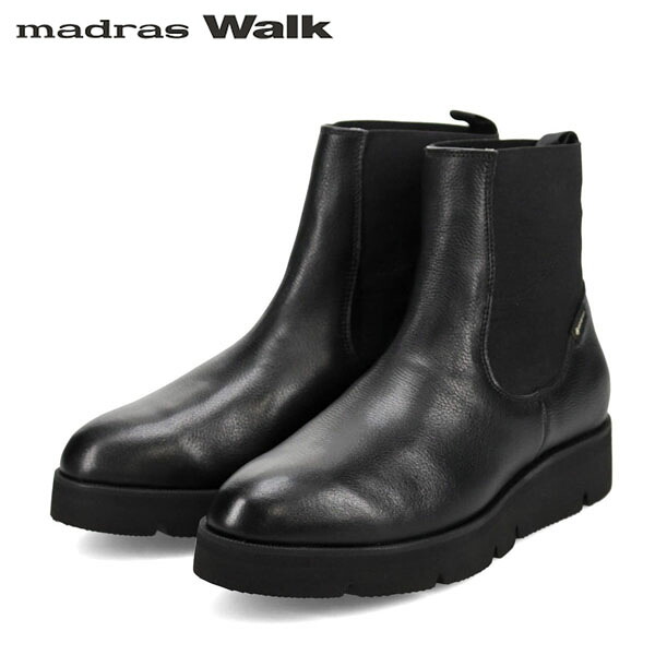 マドラスウォーク madras Walk レディース ゴアテックス サイドゴアブーツ レザー MWL1110 BLACK 防水透湿 MADMWL1110BLA｜ハイカム　店