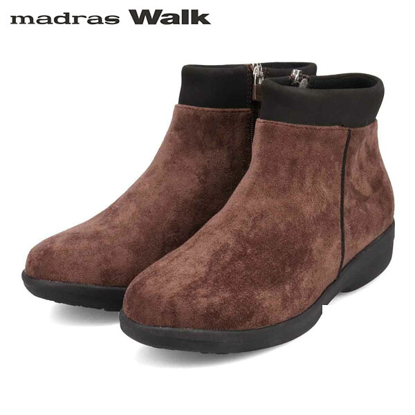マドラスウォーク madras Walk レディース ゴアテックス ショートブーツ MWL2214 D-BROWN-SILKY 防水透湿 防滑 4E MADMWL2214DBRS