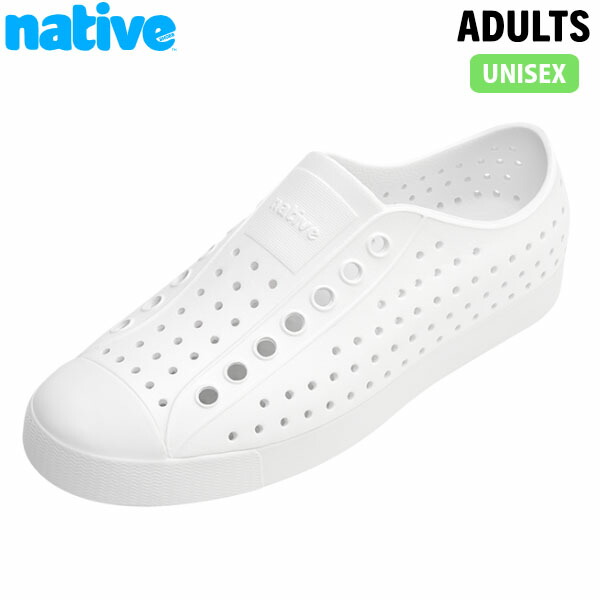 先住民シューズ Native Shoes メンズ レディース スリッポン ジェファーソン Jefferson ShlWht/ShlWht 軽さ ぼうぜん自失吸いいれる ウォッシャブル NAT111001001999 スリッポン-靴
