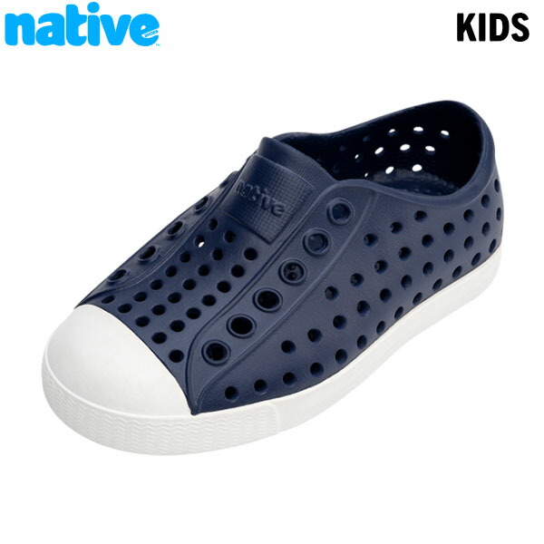 ネイティブシューズ Native Shoes キッズ ジュニア スリッポン ジェファーソン Jefferson Junior RgtaBl/ShlWht 軽量 衝撃吸収 ウォッシャブル NAT121001004201