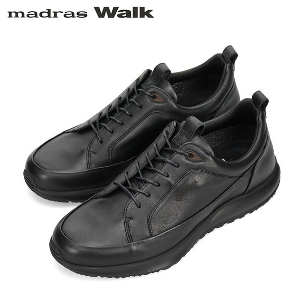 マドラスウォーク madras Walk メンズ ゴアテックス レザースニーカー カジュアルシューズ MW7600 ブラック 防水透湿 MADMW7600BLA