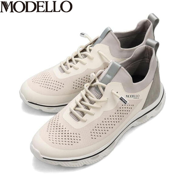 モデロ MODELLO メンズ スニーカー DM6523 WHITE/L-GRAY カバロス加工 吸湿速乾 抗菌防臭 マドラス madras MODDM6523WHTLGR|ハイカム 店