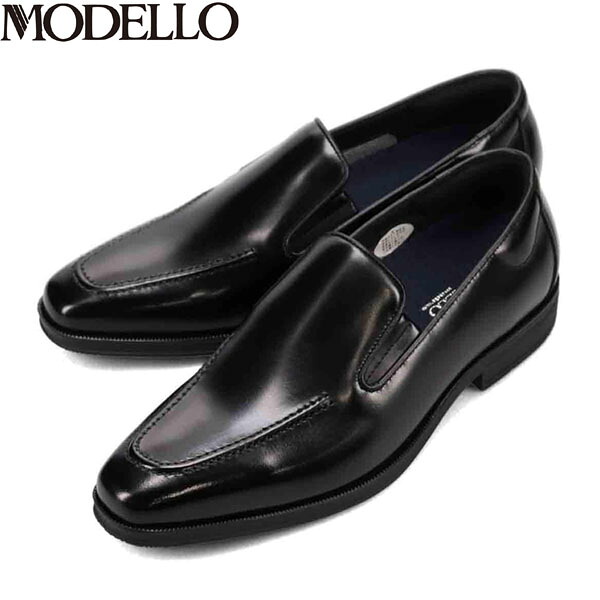 モデロ MODELLO メンズ 紳士靴 ビジネスシューズ 革靴 スリッポン DM8103 BLACK カバロス加工 抗菌防臭 消臭 マドラス madras MODDM8103BLA