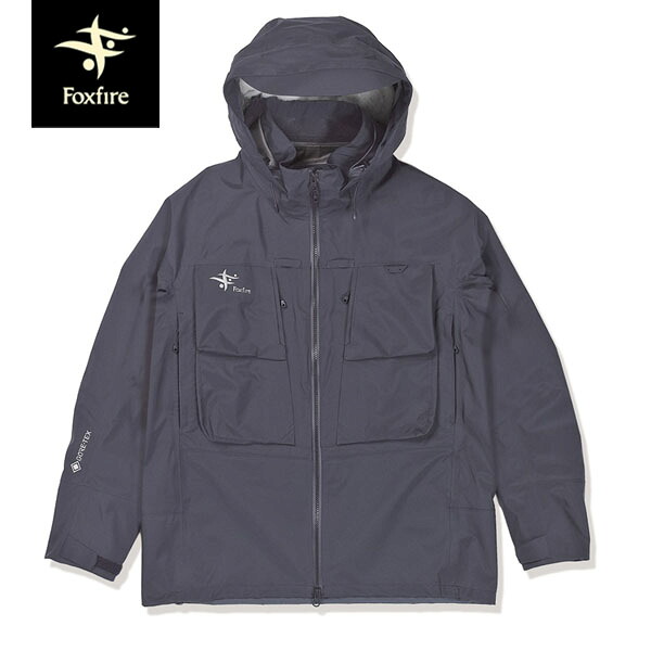 フォックスファイヤー Foxfire フィッシングジャケット ゴアテックス 雨合羽透湿 ダイナライトジャケット 炭素黒いこと 伸ばすこと ウェーディング FOX5013649152
