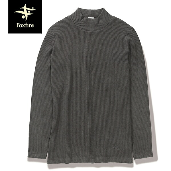 フォックスファイヤー Foxfire メンズ カットソー コール天ハイネック Corduroy High-neck 伸ばすこと 中厚地 炭素黒いこと（152） FOX5115485152