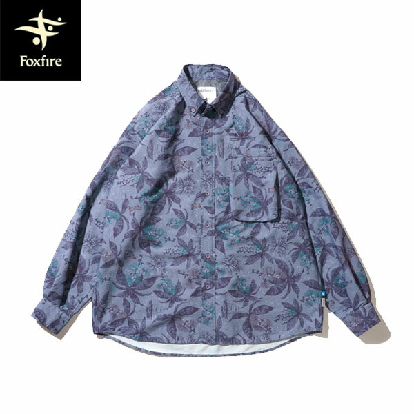 フォックスファイヤー Foxfire メンズ 長袖シャツ FISHDOMシャツ グレー 釣り ドライ FOX6912602020