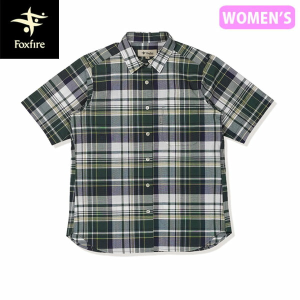 フォックスファイヤー Foxfire レディース 半袖シャツ CシールドフレッシュシャツS/S グリーン 半袖 遮熱 登山 UVカット FOX8212688060