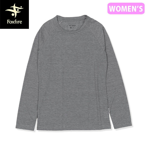 フォックスファイヤー Foxfire レディース ボーダーTシャツ 長袖Tシャツ TSマイクロボーダークルー ネイビー 薄手 FOX8215690046