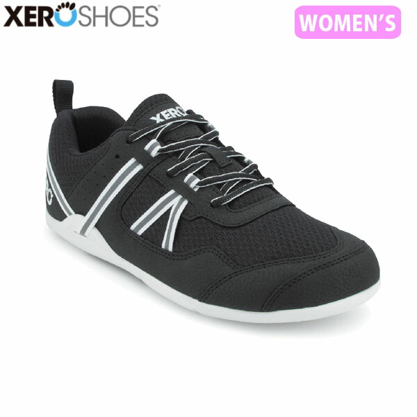ゼロシューズ XEROSHOES W プリオ ブラック／ホワイトレディース スニーカー ランニング ウォーキング スポーツ XERPRWBLW