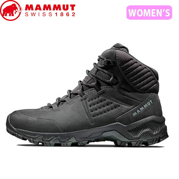 マムート MAMMUT レディース ハイキングシューズ ゴアテックス ビブラム Nova IV Mid GTX Women black 防水透湿 トレッキング MAM3030047300001｜ハイカム　店