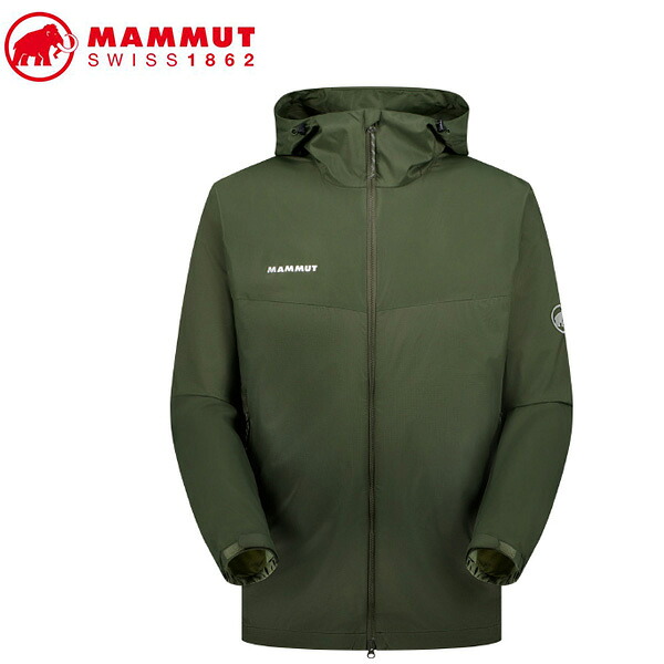 MAMMUT 1012-00630 Glider 2.0 WB Hooded Jacket AF Men dark marsh Apparel マムート メンズ ウインドシャツ カーキグリーン MAM10120063040284